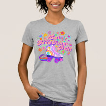 Let the Good Times Roll 70’s Rainbow Skating Tee