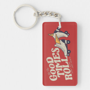 LET THE GOOD TIMES ROLL 80s RETRO ROLLER SKATE Keychain