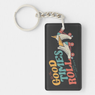 LET THE GOOD TIMES ROLL 80s RETRO ROLLER SKATE Keychain