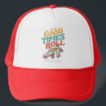LET THE GOOD TIMES ROLL 80s RETRO ROLLER SKATE Trucker Hat<br><div class="desc">Vintage & fun Roller skate design - Let The Old Time Roll for anyone who loves their Roller Skates. This design is also available on different products including stickers,  mugs,  t-shirts,  phone cases,  and more! To buy this design,  choose your favorite product,  click add and checkout!</div>