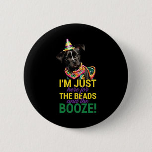 Let The Good Times Roll - Funny Mardi Gras Dogs Button