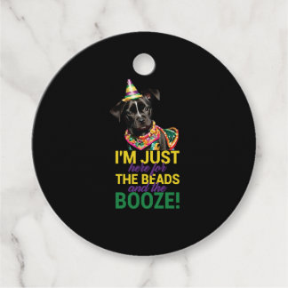 Let The Good Times Roll - Funny Mardi Gras Dogs Favor Tags