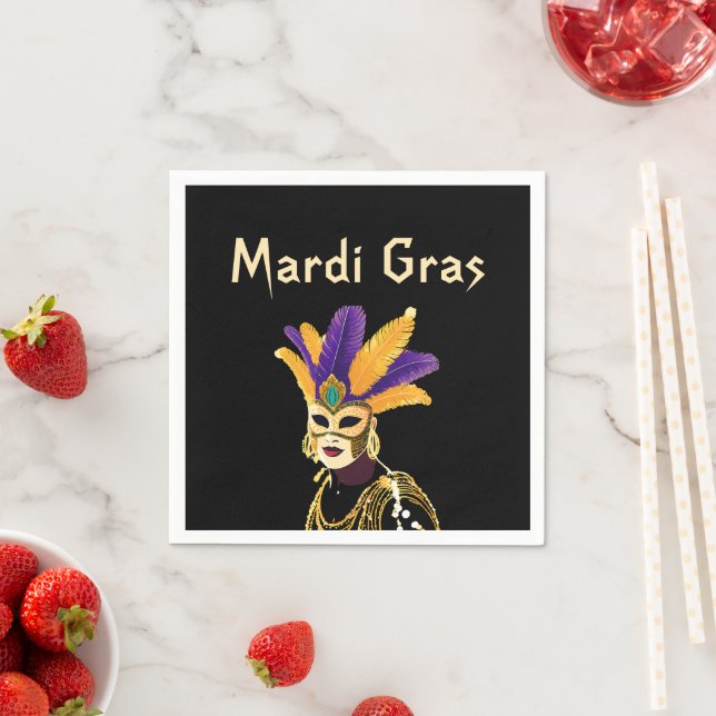 "Let the Good Times Roll: Mardi Gras Celebration" Napkins (Insitu)