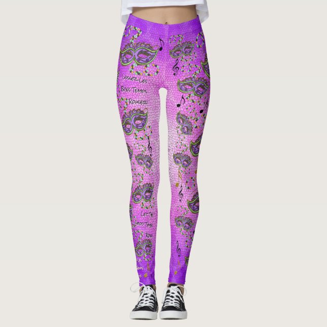Let The Good Times Roll - Mardi Gras Leggings (Front)