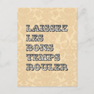 Let the Good Times Roll Mardi Gras Postcard