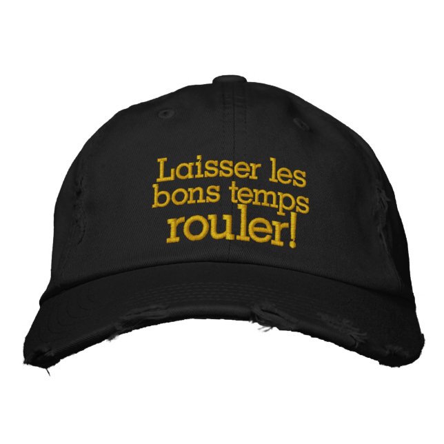 Let the Good Times Roll New Orleans Embroidered Baseball Hat (Front)