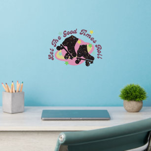 Let The Good Times Roll / Universe Roller Skates  Wall Decal