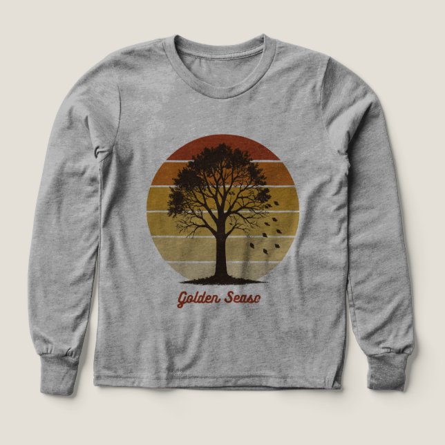 Let the Gourd Times Roll Autumn Design Tri-Blend Shirts (Design Front)