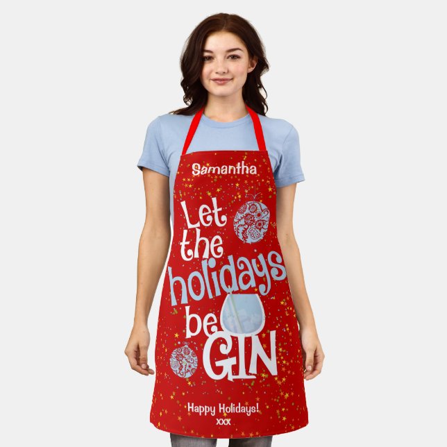 Let The Holidays BeGin Funny Christmas Apron (Worn)