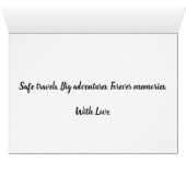 "Let the journey begin..." card (Inside Horizontal (Bottom))