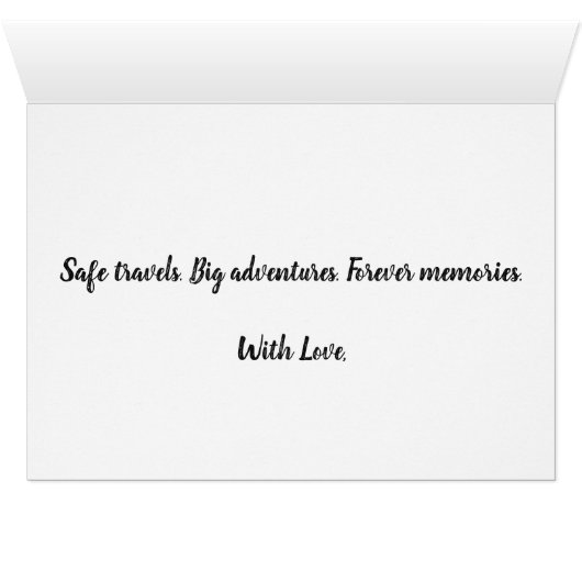 "Let the journey begin..." card (Inside Horizontal (Bottom))