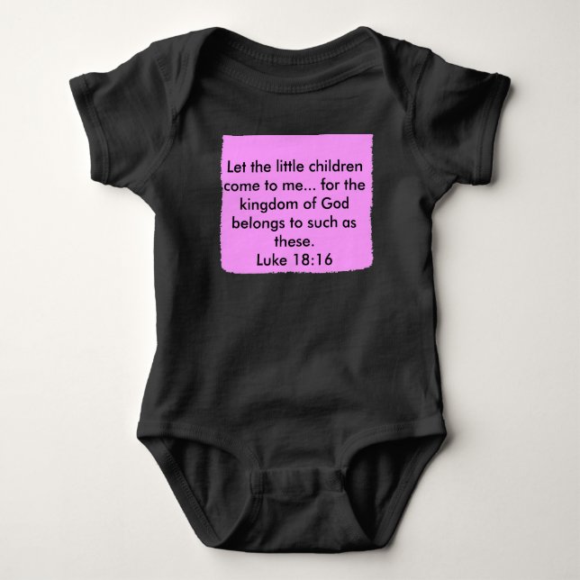 Let the little children come to me... baby bodysuit (Front)