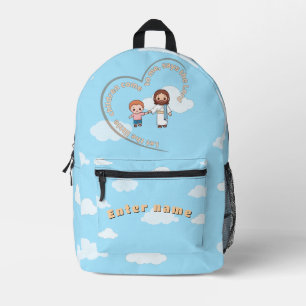 Let the little children come to me printed backpack