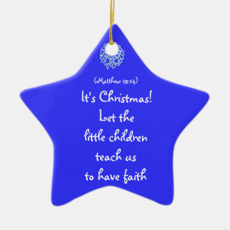 LET THE LITTLE CHILDREN, PERSONALIZED CERAMIC ORNAMENT