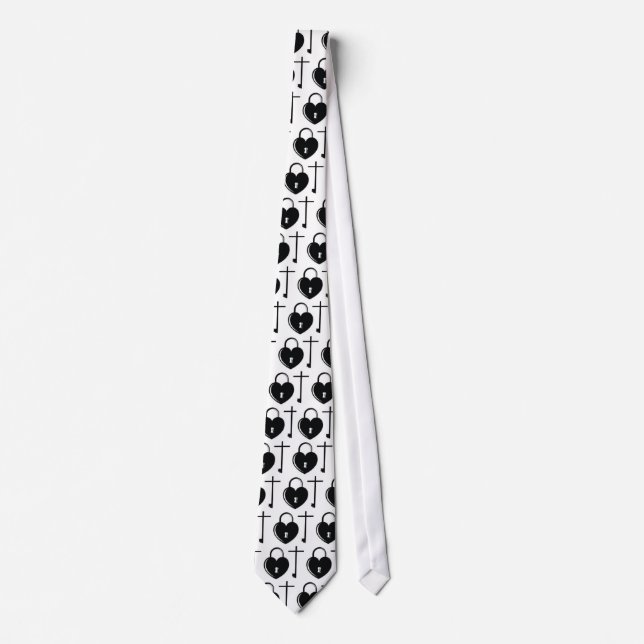 Let the Love of God Unlock Your Heart! Neck Tie (Front)