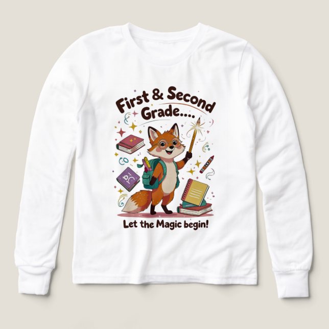 Let the Magic Begin – First & Second Grade Back-to Tri-Blend Shirts (Design Front)