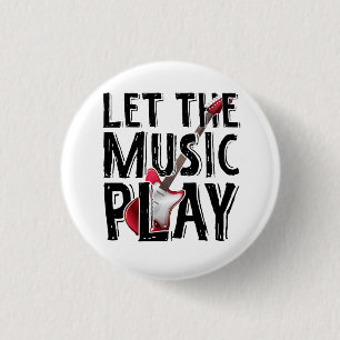 Let The Music Play Electric Guitar Button