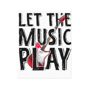 Let The Music Play Electric Guitar Canvas Print
