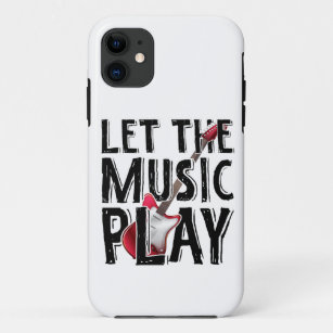 Let The Music Play Electric Guitar iPhone 11 Case
