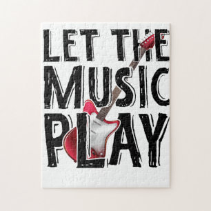 Let The Music Play Electric Guitar Jigsaw Puzzle