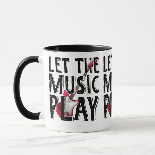 Let The Music Play Electric Guitar Mug (Left)