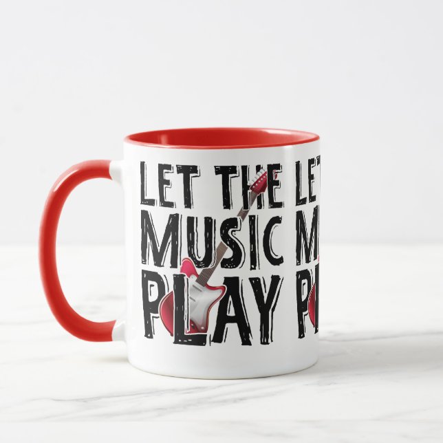 Let The Music Play Electric Guitar Mug (Left)
