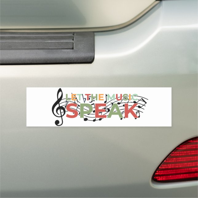 Let The Music Speak, Musical Notes Car Magnet (In Situ)