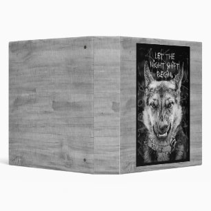 Let the night shift begin! police officer design. 3 ring binder