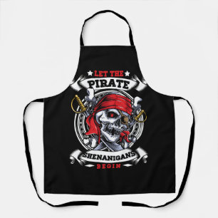 Let The Pirate Shenanigans Begin Crossbones Freebo Apron
