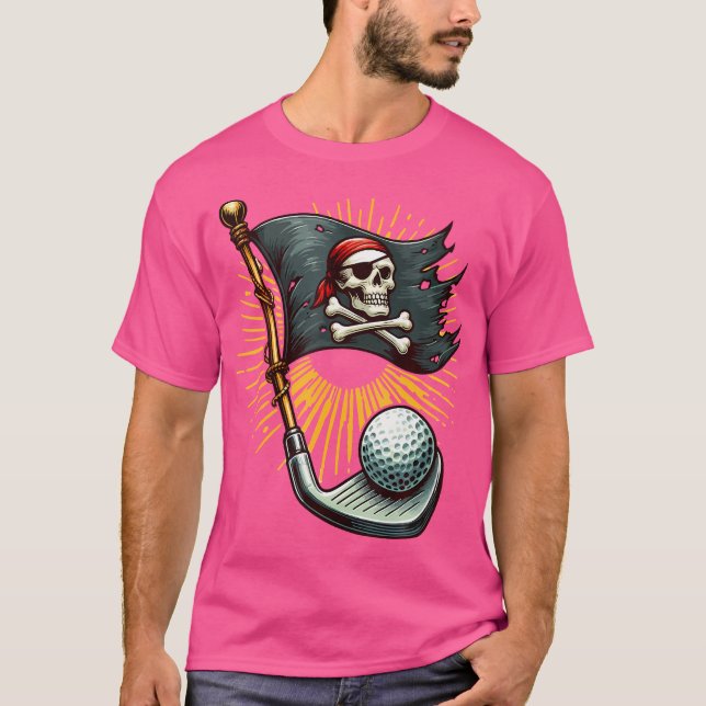 Let The Pirate Shenanigans Begin Golf Pirate Hallo T-Shirt (Front)