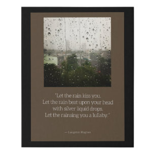 Let the Rain Kiss You Langston Hughes Faux Canvas Print
