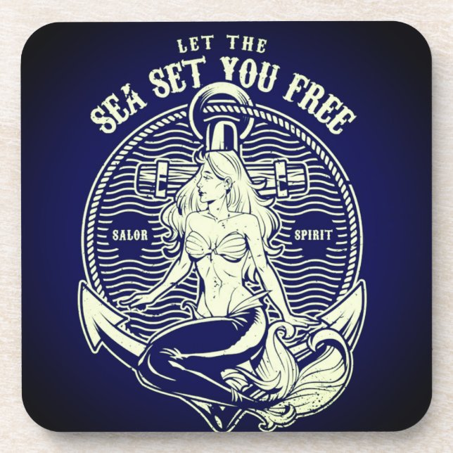 Let the Sea set you Free Coasters (Front)