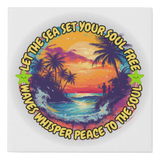 Let the Sea Set Your Soul Free Faux Canvas Print