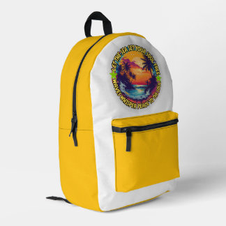 Let the Sea Set Your Soul Free Printed Backpack