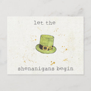 Let The Shenanigans Begin Lucky Cuties II Postcard
