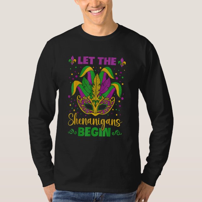 Let The Shenanigans Begin Mardi Gras 2023 Kids Men T-Shirt (Front)