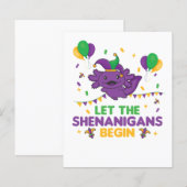 Let The Shenanigans Begin Mardi Gras Axolotl (Front/Back)