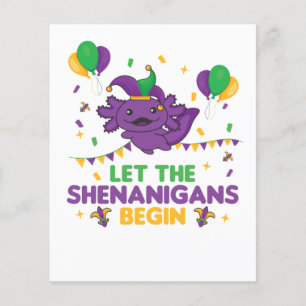 Let The Shenanigans Begin Mardi Gras Axolotl