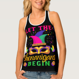 Let The Shenanigans Begin Mardi Gras Festival Tank Top