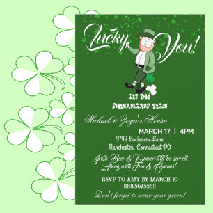 Let The Shenanigans Begin Saint Patricks Day Lucky Invitation