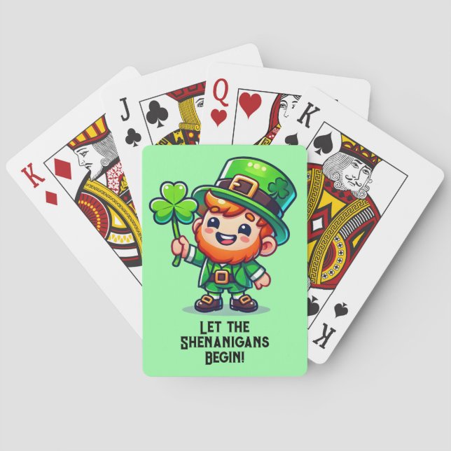 Let the Shenanigans Begin, St. Patrick’s Day  Poker Cards (Back)