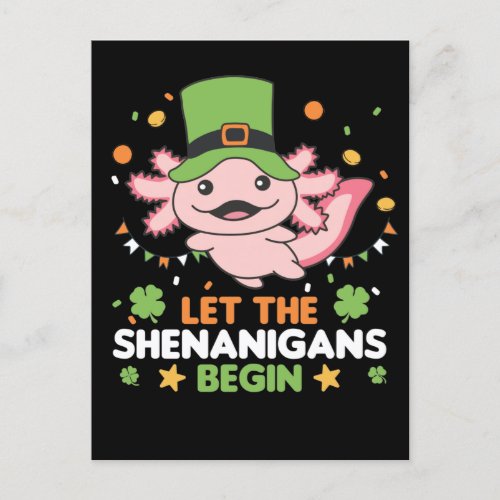 Let The Shenanigans Begin St Patricks Day Postca Postcard