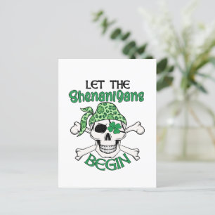 Let The Shenanigans Begin St. Patrick's Day Postcard