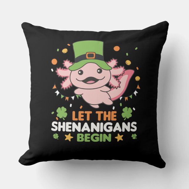 Let The Shenanigans Begin St. Patrick's Day Throw Pillow (Front)