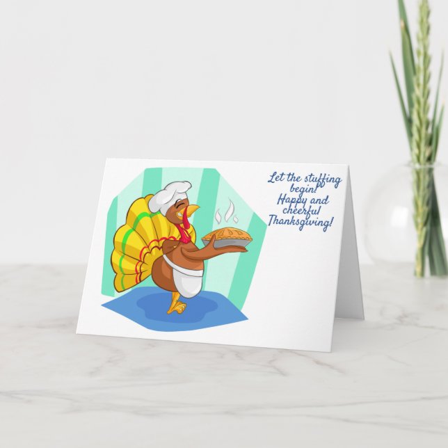 Let The Stuffing Begin! Letterpress Thank You Card (Front)