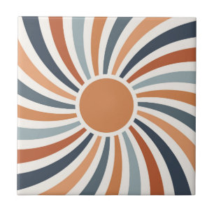 Let the sunshine in colorful retro style design ceramic tile