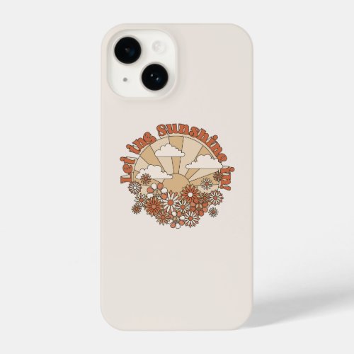Let the Sunshine In Groovy Daisy Hippie Flowers iPhone 14 Case