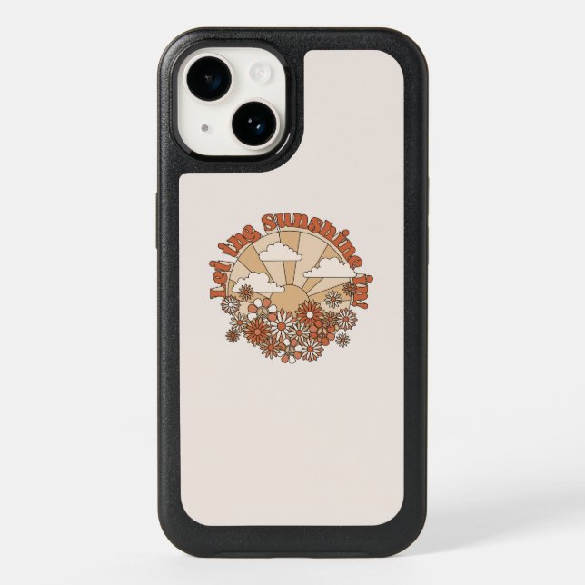 Let the Sunshine In Groovy Daisy Hippie Flowers Otterbox iPhone Case (Back)