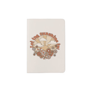 Let the Sunshine In Groovy Daisy Hippie Flowers Passport Holder