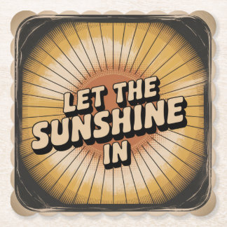 Let The Sunshine In Paper Coaster